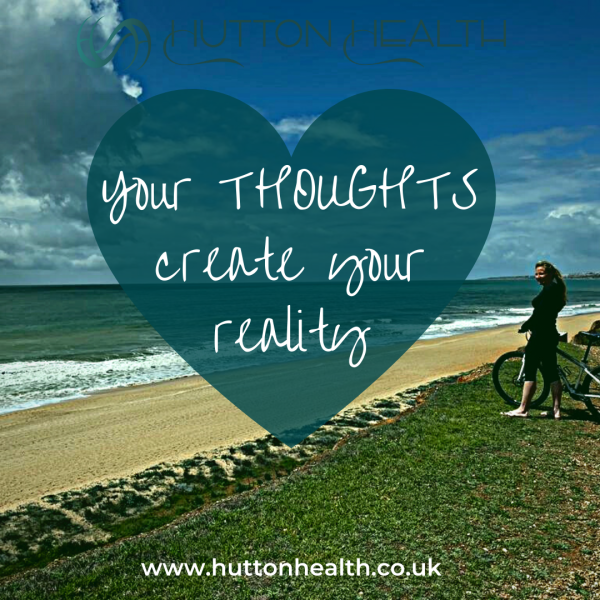 Your thoughts create reality in a heart shape