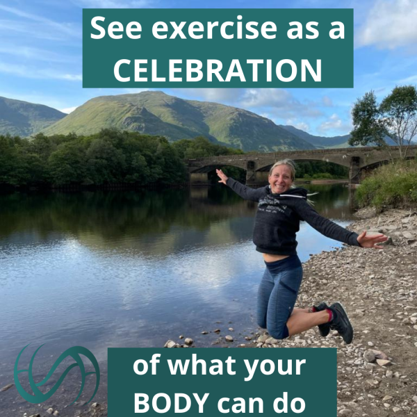 See exercise as a celebration of what your body can do