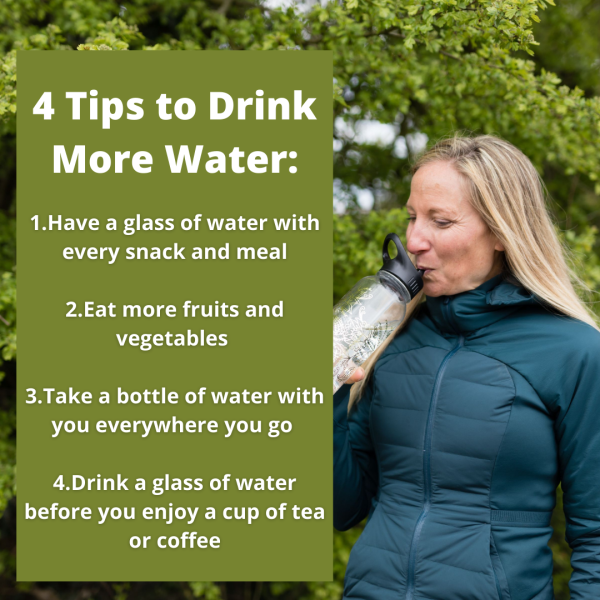 4 tips to drink more water